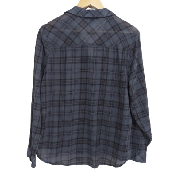 Rock & Republic Gray Plaid Button Down Shirt Sz M - Picture 2 of 14